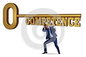 Experience and competence concept with key