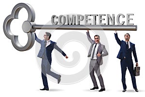 Experience and competence concept with key