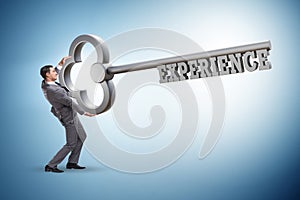 Experience and competence concept with key