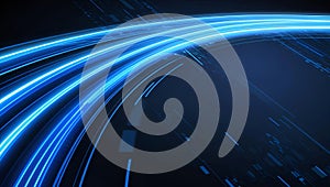 High-Tech Blue Light Waves: Digital Speed and Flow