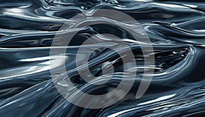 Experience the dynamic, liquid-like flow of abstract blue waves.