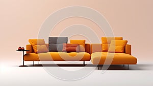 Modern Modular Sofa in a white background