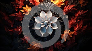 Experience the harmony of a colorful Yin and Yang, finding balance within black and white