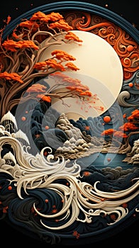 Experience the harmony of a colorful Yin and Yang, finding balance within black and white