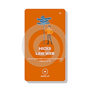 experience hicks law web vector photo
