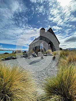 Lake Tekapo Church in New Zealand, a scenic destination attracting tourists with its stunning architecture