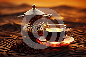 Experience the intensity of Arabian black coffee, a true cultural delight