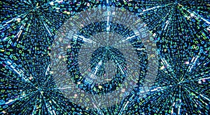 Abstract Binary Code Tunnel Matrix Digital Data Stream Futuristic Background