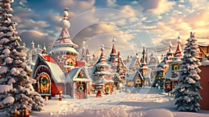 Experience the magic of the holiday season with a charming Christmas village