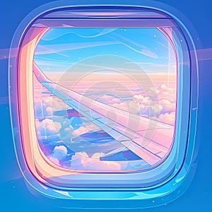 Airplane Window View - Awe-inspiring Wing Soaring Above
