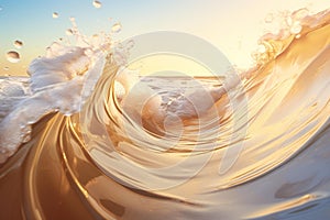 Vibrant Abstract Luxury Waves: Sunrise Serenity photo