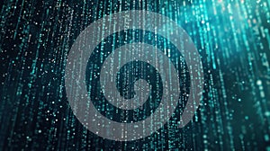 Experience the mesmerizing cascade of blue digital rain