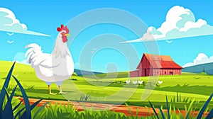 A hightech poultry farm featuring automated feeding systems and smart environment controls for optimal bird care