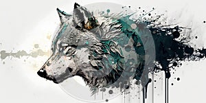 Experience the Mystique and Beauty of the Wild with a Captivating Drawing of a Majestic Wolf