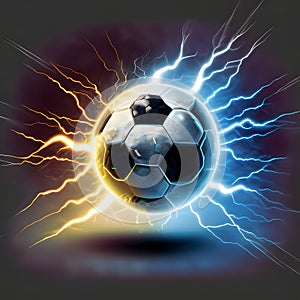 Soccer Ball on Fire: Dynamic Vector Illustration of the Beautiful Game AI-Generated