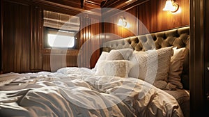 Experience the romance of train travel and a restful nights sleep in our vintage train car suites. 2d flat cartoon photo