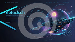 stellar shift: exploring a sci-fi-inspired digital realm. ai generated