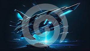 stellar shift: exploring a sci-fi-inspired digital realm. ai generated