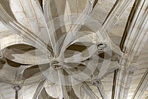 Captivating detail of the Gothic vault in the church of Santa MarÃÂ­a de los Reyes, La Guardia, Vitoria: an unmissable photo