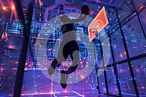 Experience the thrill of virtual dunks and cyber hoops