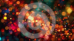 Experience a Vibrant Abstract Bokeh Background that features an array of Colorful Lights