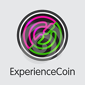 Experiencecoin Cryptocurrency Coin. Vector Element of EPC.