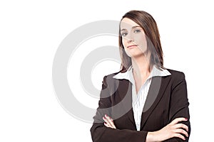 Experienced business lady posing confidently