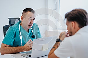 Experienced Doctor Advising Patient on Health Diagnose and Treatment