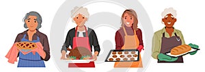 Experienced Elder Women, With Decades Of Culinary Wisdom, Create Delectable Baked Goods, Pies, Cookies or Turkey