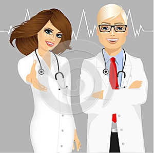 Experienced male and female doctors