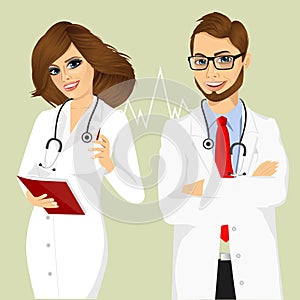 Experienced male and female doctors