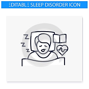 Experiences asleep line icon