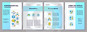 Experiential learning blue brochure template