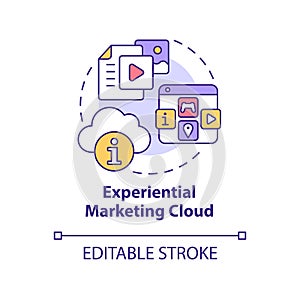 Experiential marketing cloud concept icon