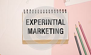 Experiential Marketing open book on table