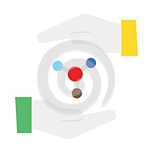 Experiment, networking Vector Icon which can easily modify