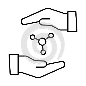 Experiment, networking Vector Icon which can easily modify