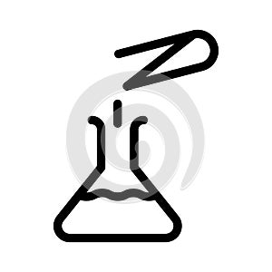 Experiment stick vector thin line icon