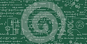 Chemical and science formula background.
