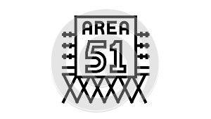 experimental area 51 line icon animation
