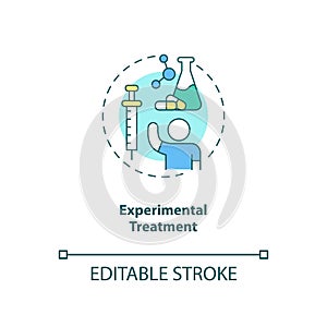 Experimental treatment concept icon