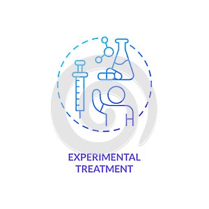 Experimental treatment concept icon