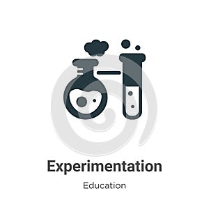 Experimentation vector icon on white background. Flat vector experimentation icon symbol sign from modern education collection for