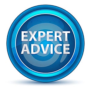 Expert Advice Eyeball Blue Round Button