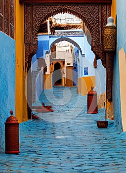 Essaouira, Marrakech-Safi, Morocco. Generative AI. photo