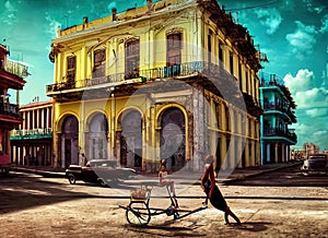 Guanabacoa, La Habana, Cuba. Generative AI. photo