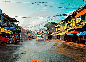 Poblacion, Cebu, Philippines. Generative AI. photo