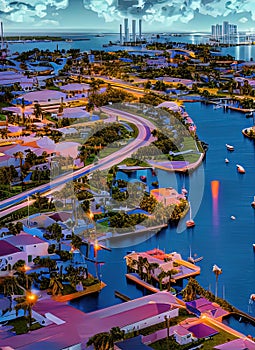Port Charlotte, Florida, United States. Generative AI. photo