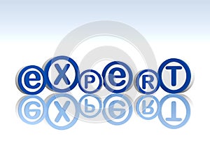 Expert in blue circles photo