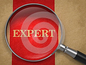 Expert - Concept with Magnifying Glass.